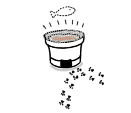 Egg cat and chick sticker #10026333