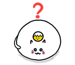 Egg cat and chick sticker #10026337