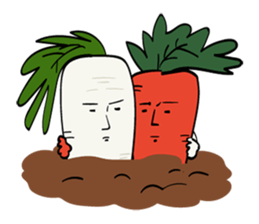Friends of fruits and vegetables sticker #10026420
