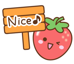 friendly strawberry sticker #10026670