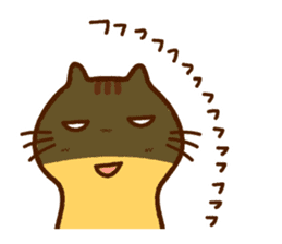 Brown tabby cat with his friends sticker #10026868