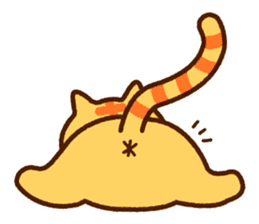 Brown tabby cat with his friends sticker #10026880