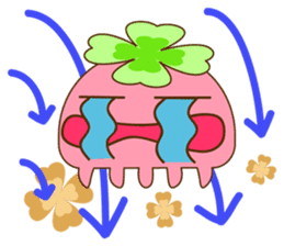 Happy jellyfish sticker #10027156