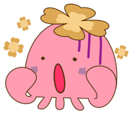 Happy jellyfish sticker #10027159