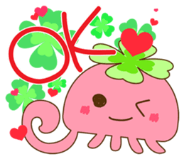 Happy jellyfish sticker #10027161