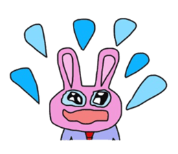 Emotions are intense rabbit. sticker #10027566