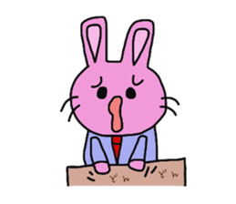 Emotions are intense rabbit. sticker #10027571