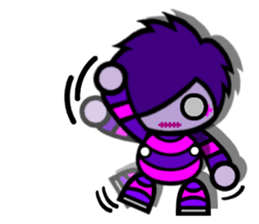 Purple Joker robot sticker #10028624