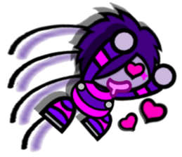 Purple Joker robot sticker #10028626
