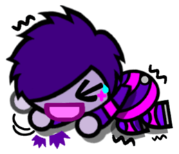 Purple Joker robot sticker #10028627
