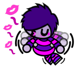 Purple Joker robot sticker #10028628
