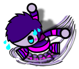 Purple Joker robot sticker #10028629