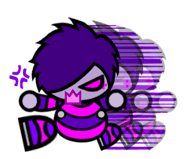 Purple Joker robot sticker #10028630