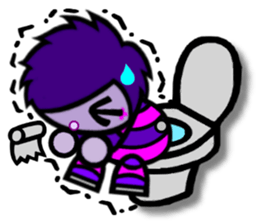 Purple Joker robot sticker #10028631