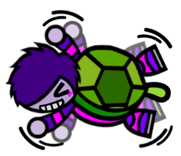 Purple Joker robot sticker #10028632