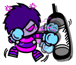 Purple Joker robot sticker #10028634