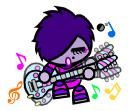 Purple Joker robot sticker #10028635