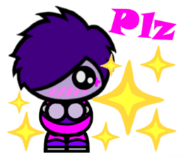 Purple Joker robot sticker #10028636