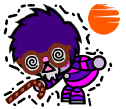 Purple Joker robot sticker #10028639