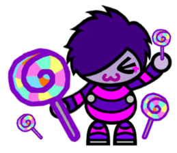 Purple Joker robot sticker #10028641