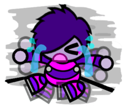Purple Joker robot sticker #10028643