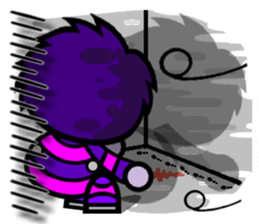 Purple Joker robot sticker #10028644