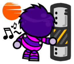 Purple Joker robot sticker #10028645