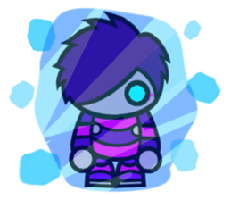 Purple Joker robot sticker #10028647
