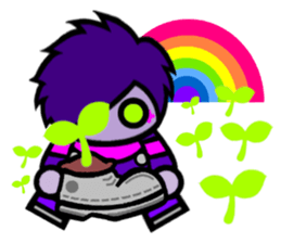 Purple Joker robot sticker #10028648
