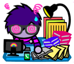 Purple Joker robot sticker #10028649