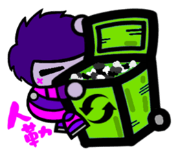 Purple Joker robot sticker #10028654