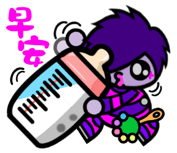 Purple Joker robot sticker #10028655