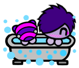 Purple Joker robot sticker #10028660
