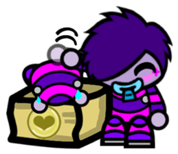 Purple Joker robot sticker #10028661