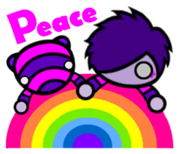 Purple Joker robot sticker #10028662