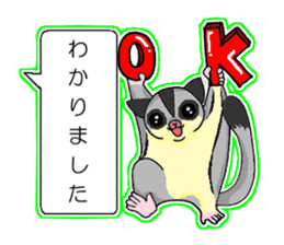 A balloon of sugar glider(Honorific ver) sticker #10029007