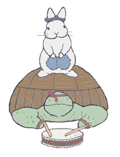 Realistic Hare and Tortoise sticker #10029025