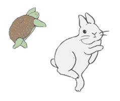 Realistic Hare and Tortoise sticker #10029026