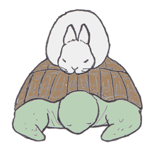 Realistic Hare and Tortoise sticker #10029028