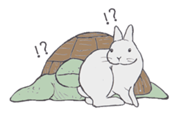 Realistic Hare and Tortoise sticker #10029031