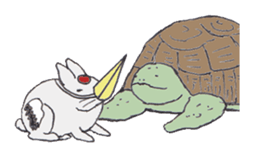 Realistic Hare and Tortoise sticker #10029033