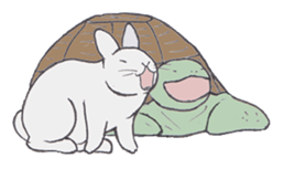 Realistic Hare and Tortoise sticker #10029036
