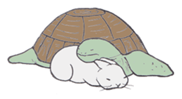 Realistic Hare and Tortoise sticker #10029038