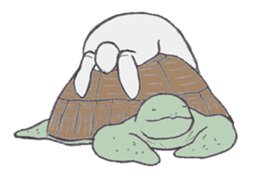 Realistic Hare and Tortoise sticker #10029039