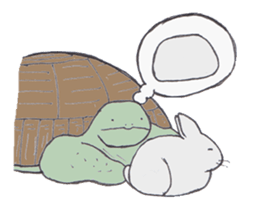 Realistic Hare and Tortoise sticker #10029044