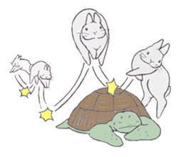 Realistic Hare and Tortoise sticker #10029048