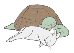 Realistic Hare and Tortoise sticker #10029049