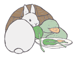 Realistic Hare and Tortoise sticker #10029050