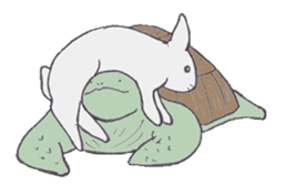 Realistic Hare and Tortoise sticker #10029053