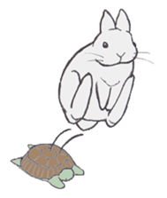 Realistic Hare and Tortoise sticker #10029056